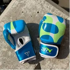 Боксерские перчатки BN fight camo синие 4 oz